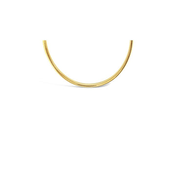 1MM Round Omega Yellow Gold 925 Sterling Silver Length 16"-18" Inches